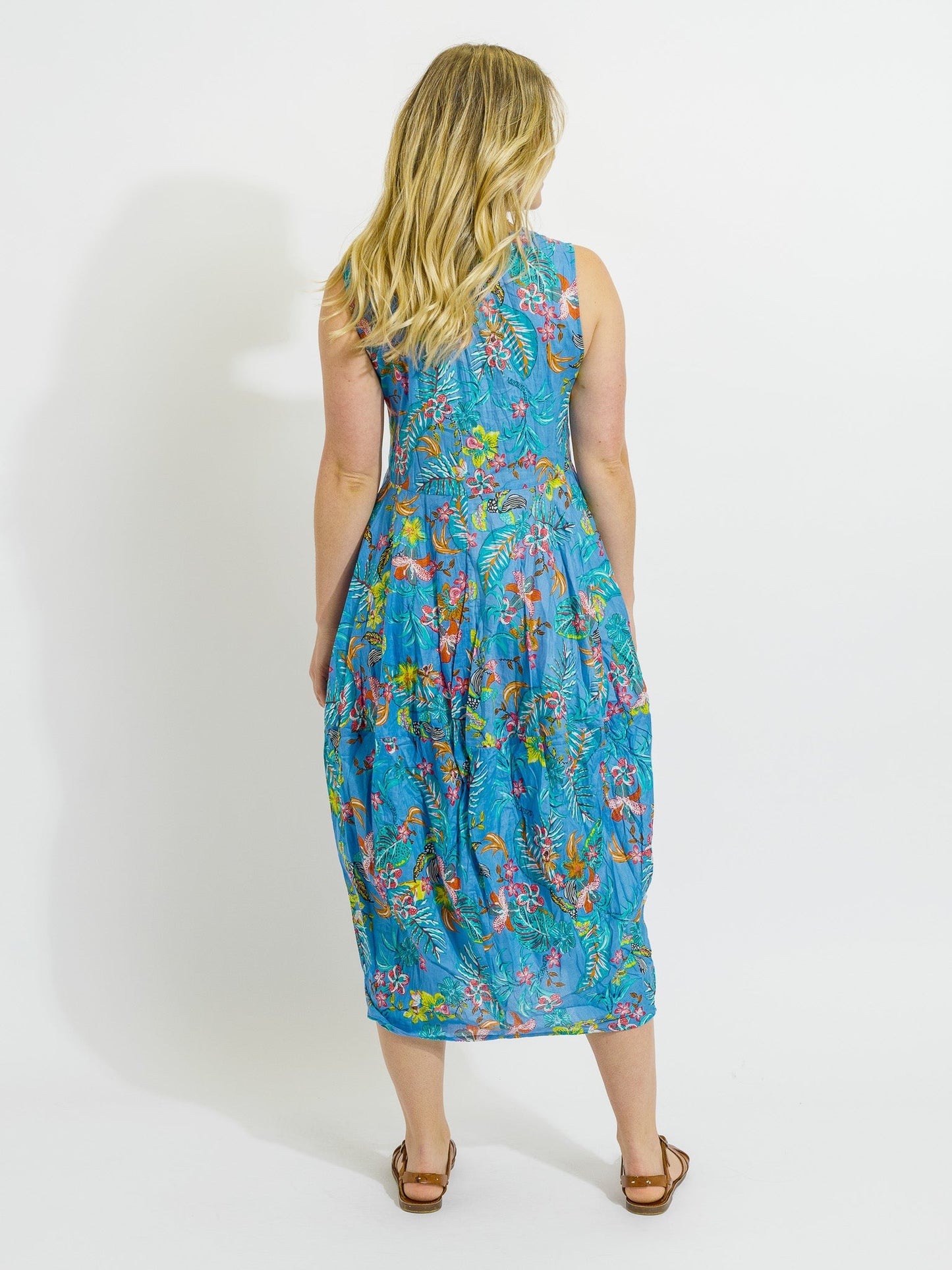 Glasshouse Dress in Blue Garden