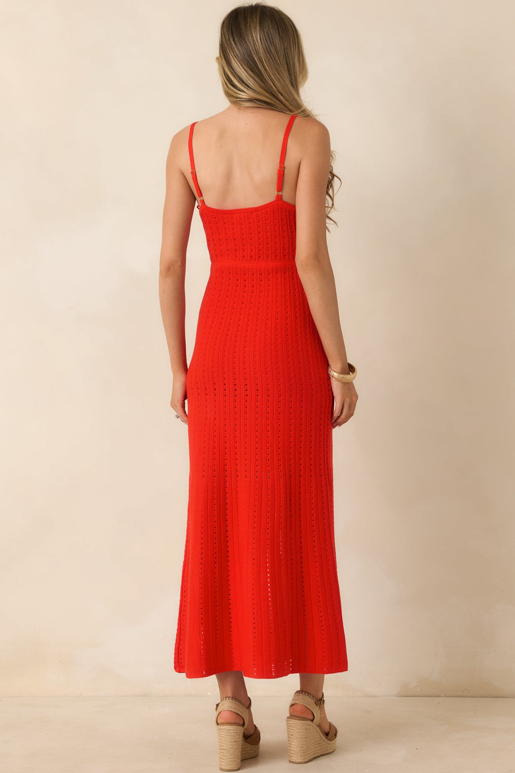 Z Supply Sundra Poppy Red Crochet Maxi Dress
