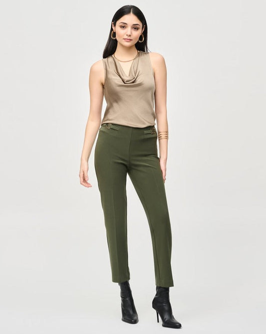 Joseph Ribkoff Bonded Silk Straight-Leg Pants