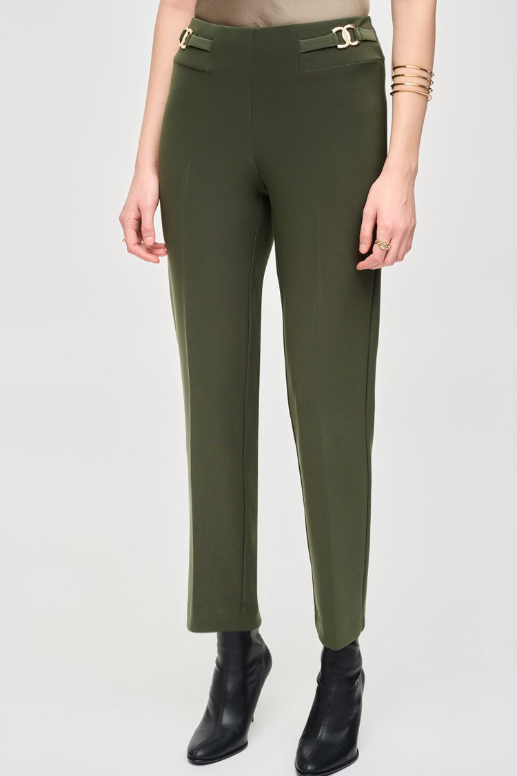 Joseph Ribkoff Bonded Silk Straight-Leg Pants