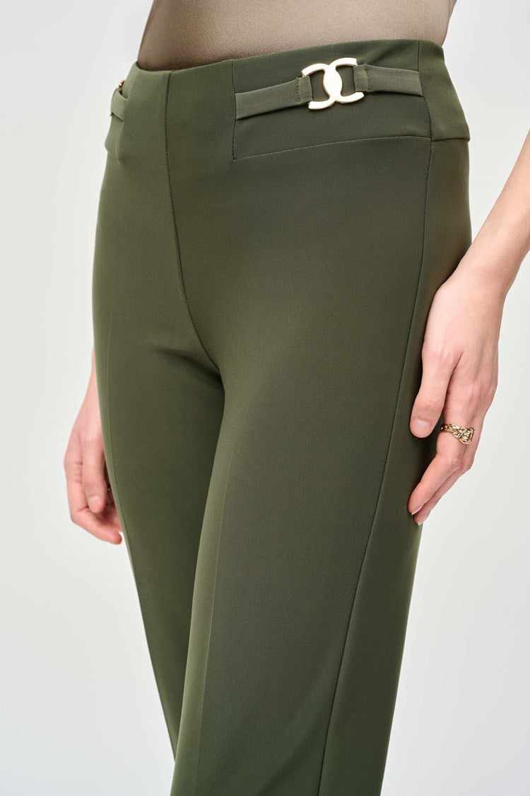 Joseph Ribkoff Bonded Silk Straight-Leg Pants