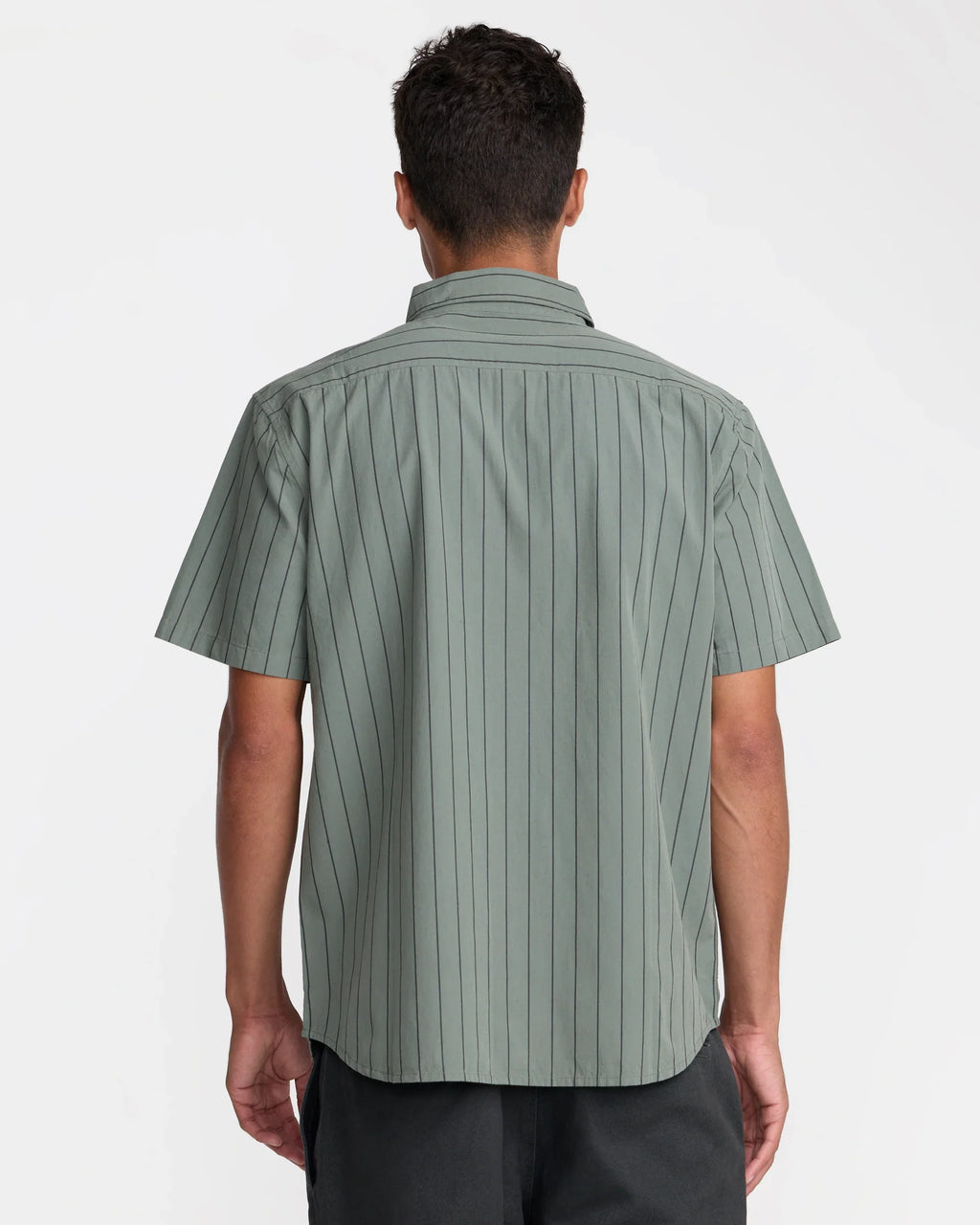 RVCA Dayshift Workwear Stripe Short Sleeve Shirt