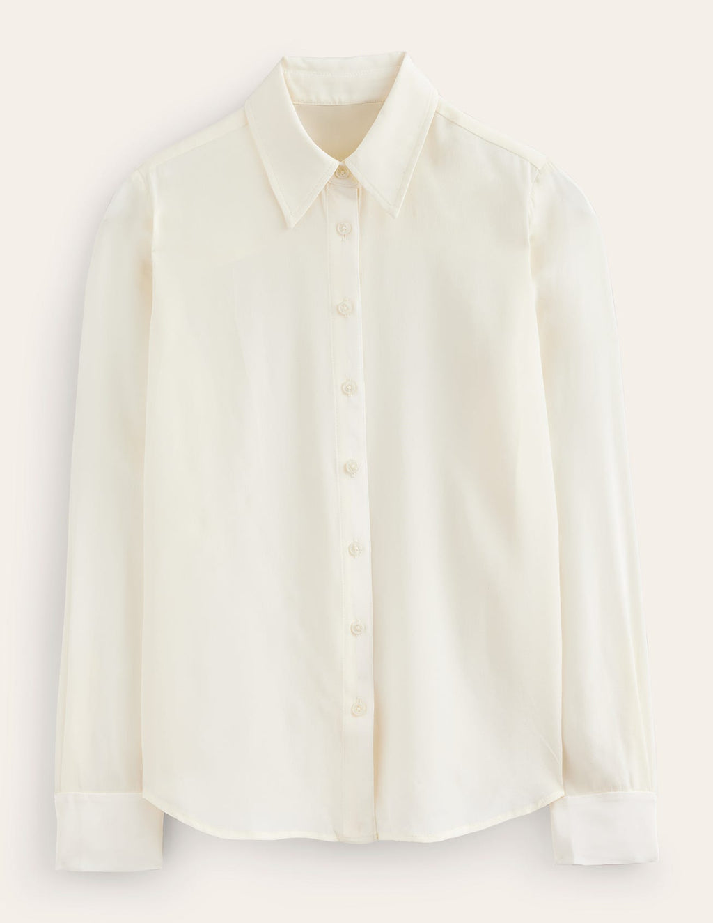 Sienna Silk Shirt-Ivory