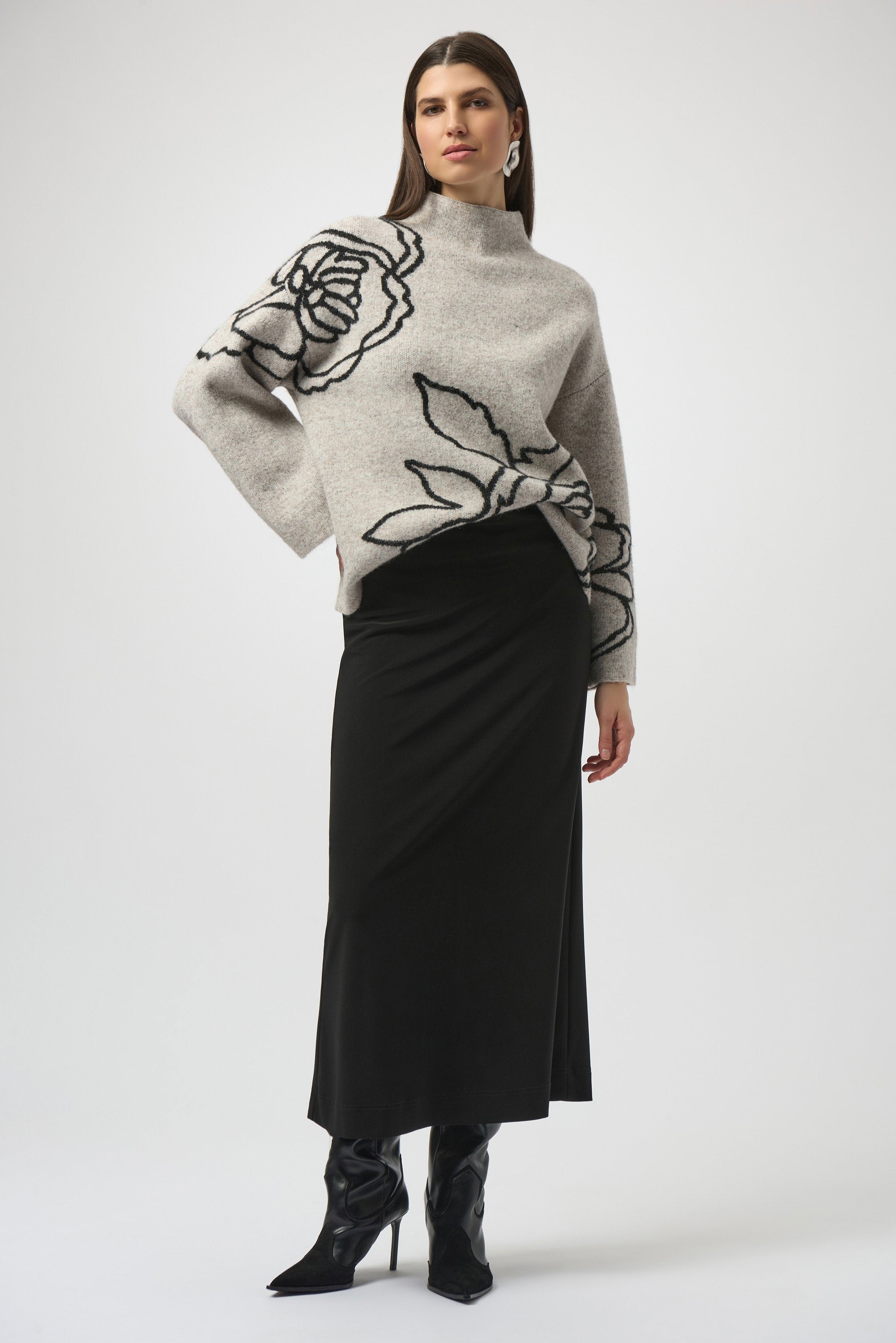 Joseph Ribkoff Silky Knit Pull-On Maxi Skirt