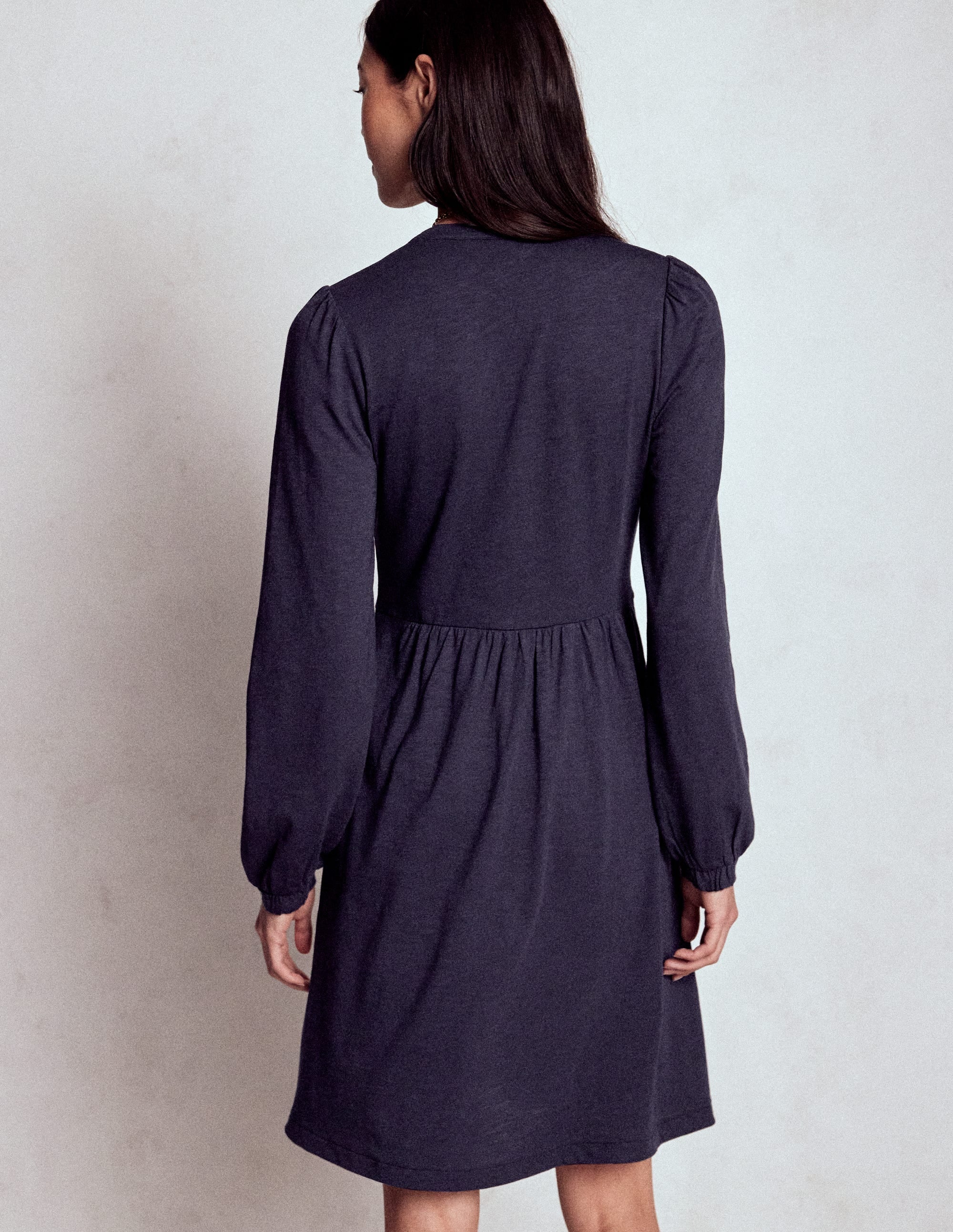 Naomi Relaxed Jersey Dress-Navy
