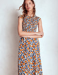 Carolina Smocked Midi Dress-Cognanc, Floweret Vine