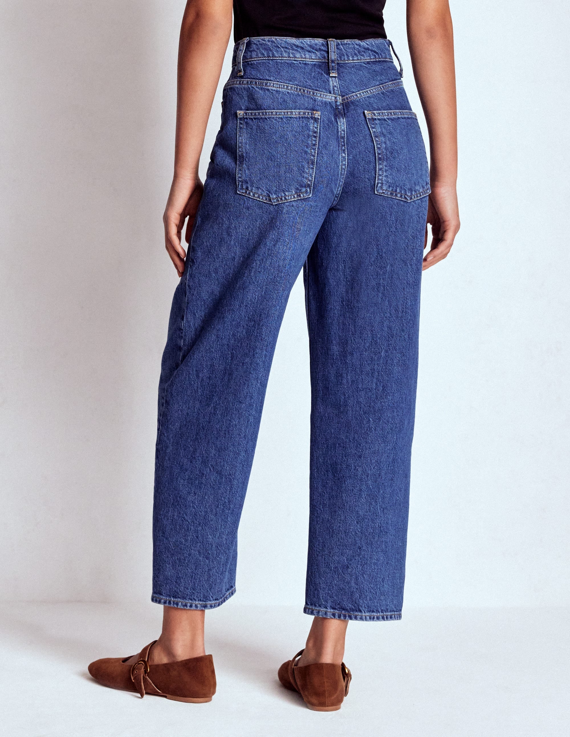 Barrel Leg Jeans-Mid Vintage