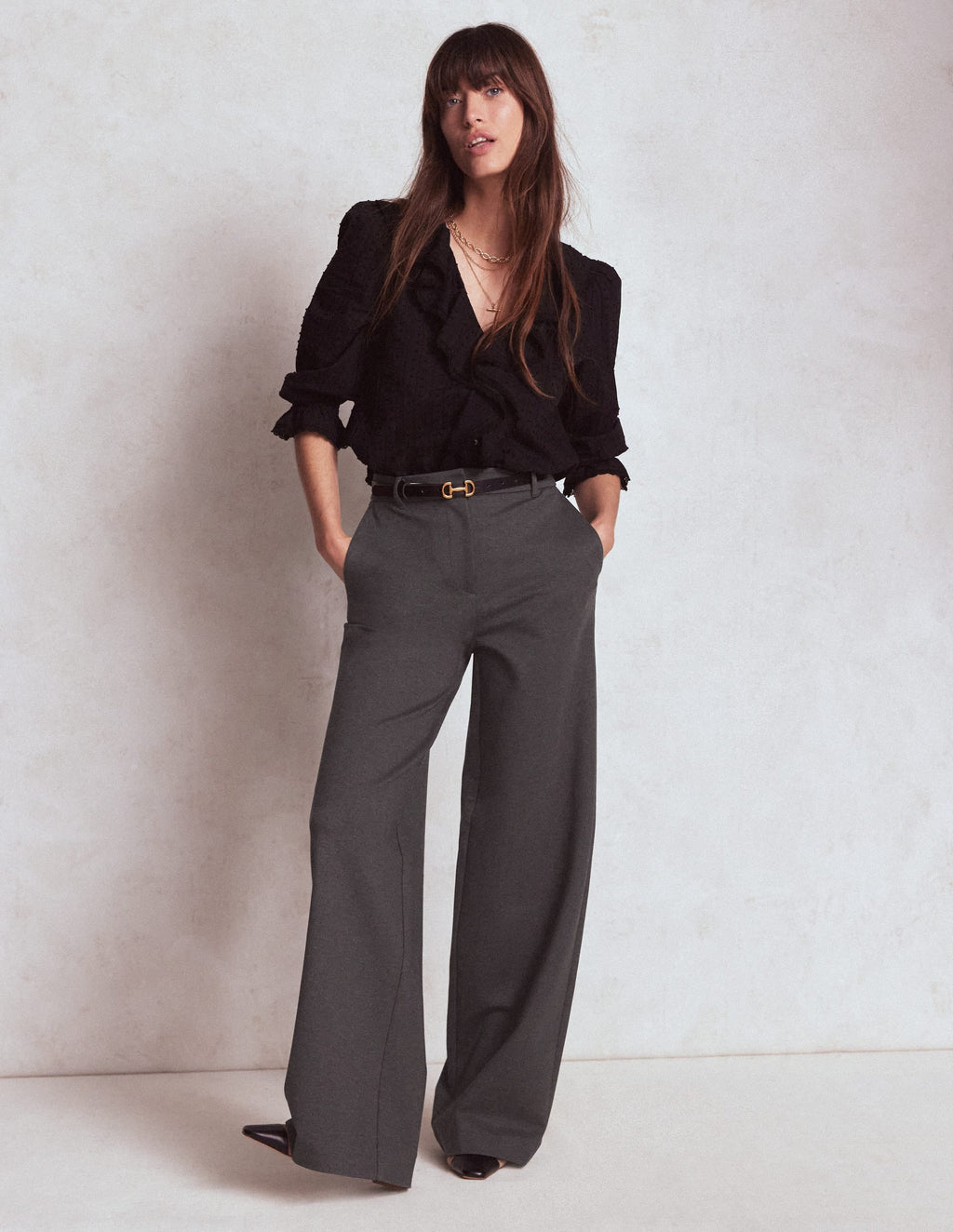 Belgravia Ponte Pants-Charcoal