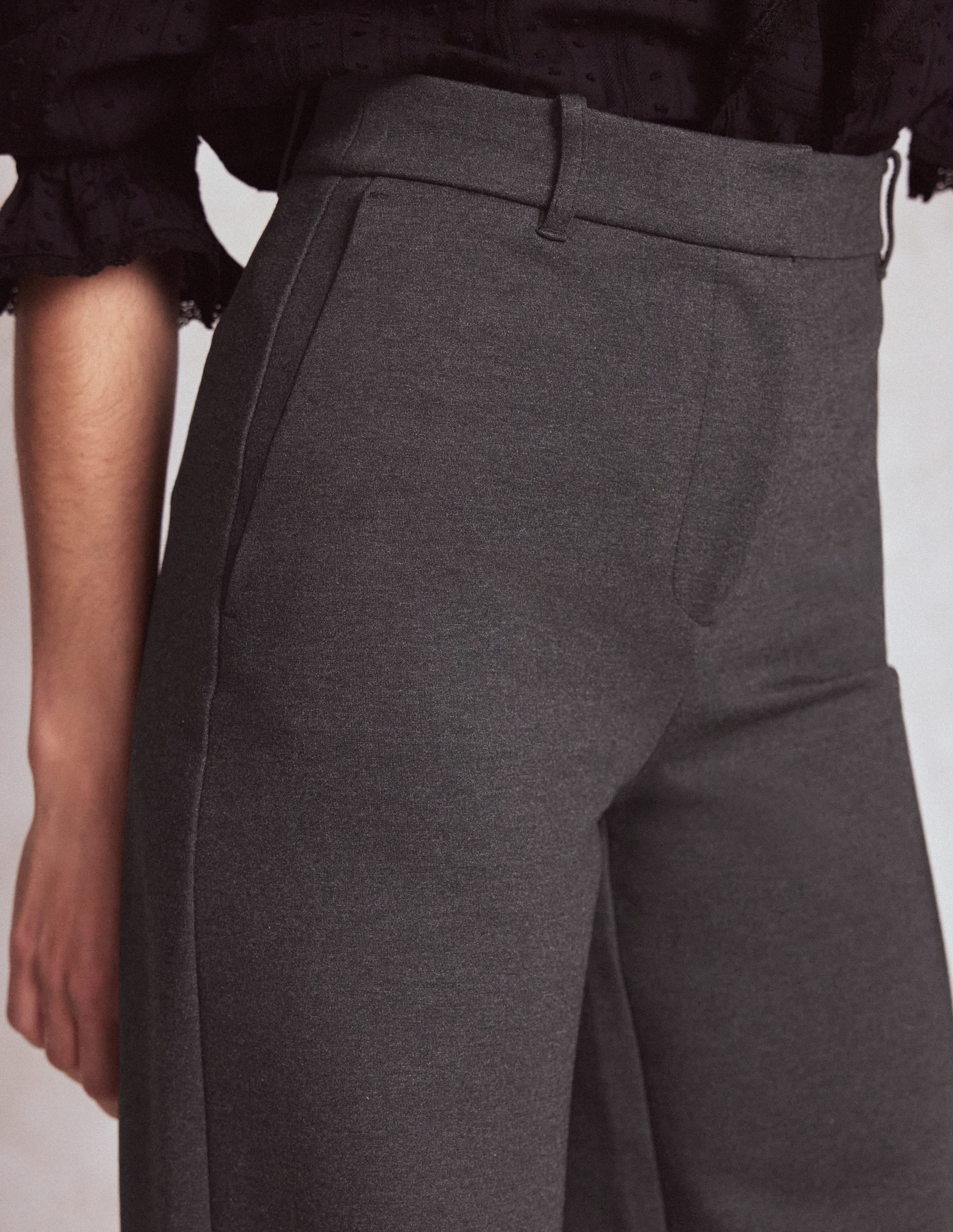 Belgravia Ponte Pants-Charcoal