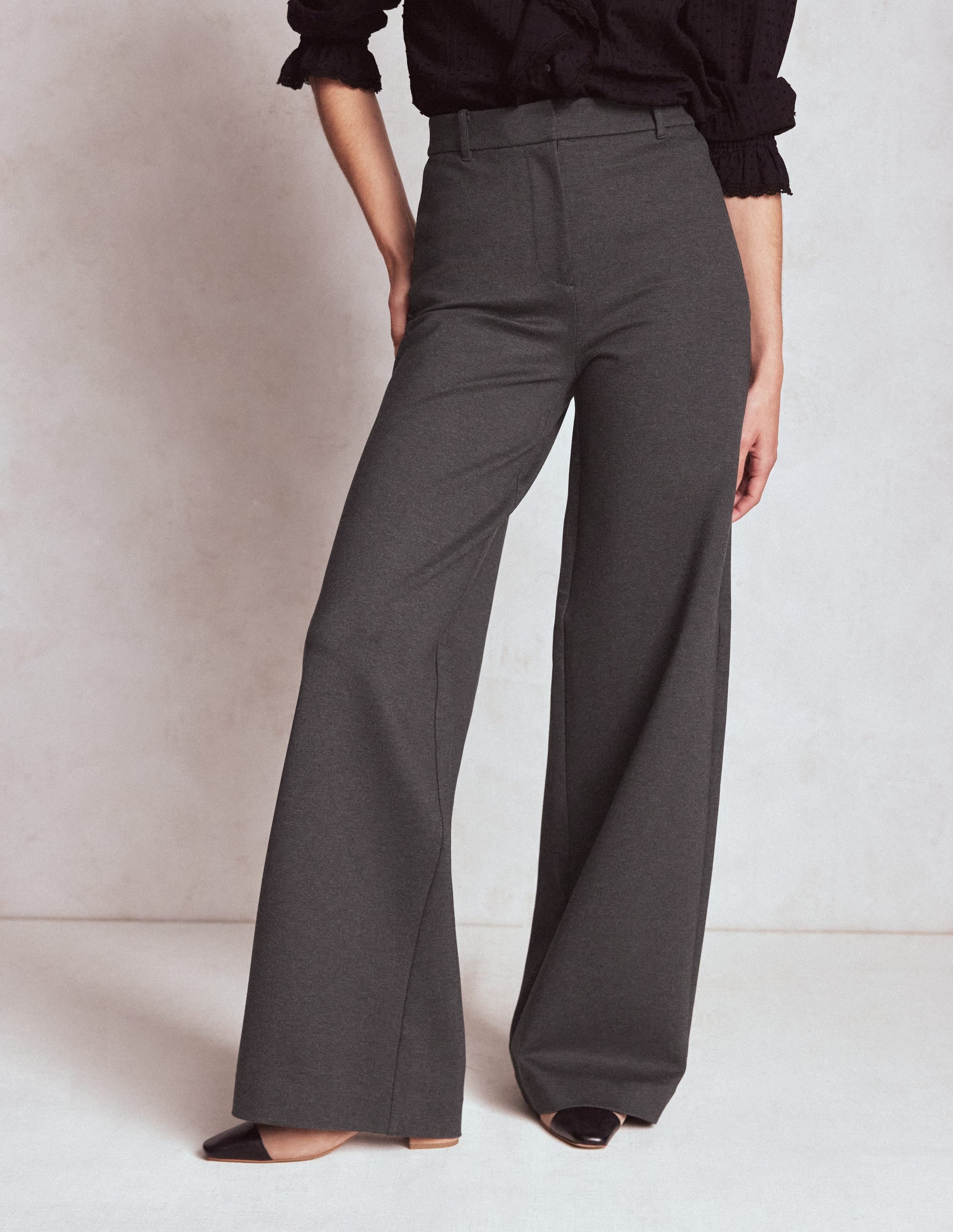 Belgravia Ponte Pants-Charcoal