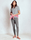 High Rise Jersey Leggings-Charcoal Marl