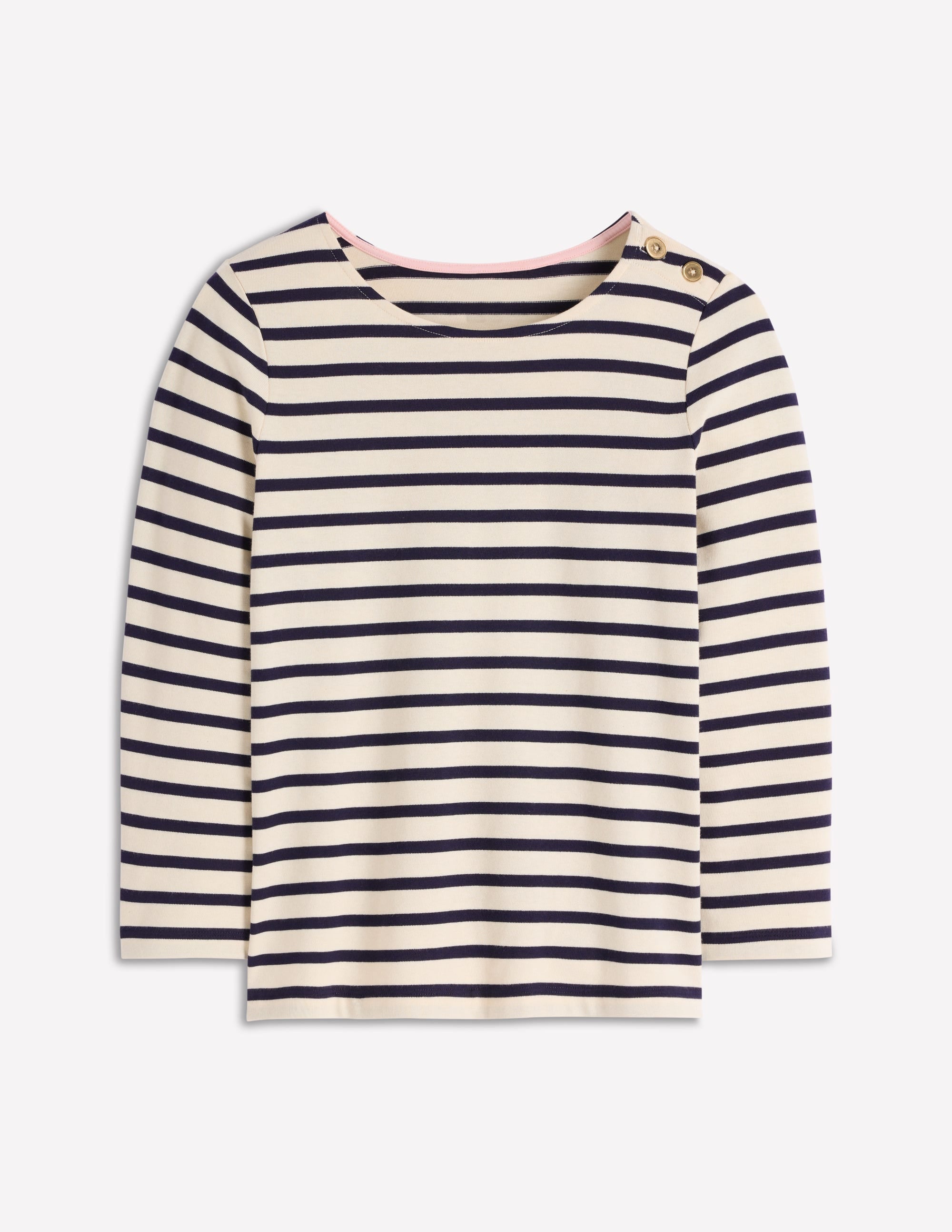 Button Mariner Breton-Ivory and Navy Stripe