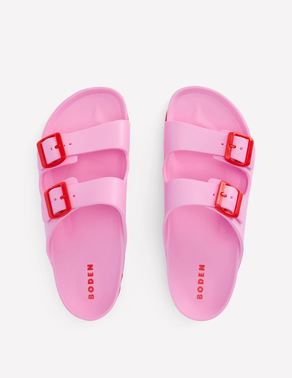 Lyla Double Buckle Sliders-Soft Pink