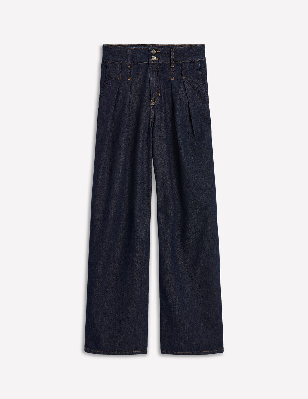Mid Rise Fluid Denim Pants-Indigo Rinse