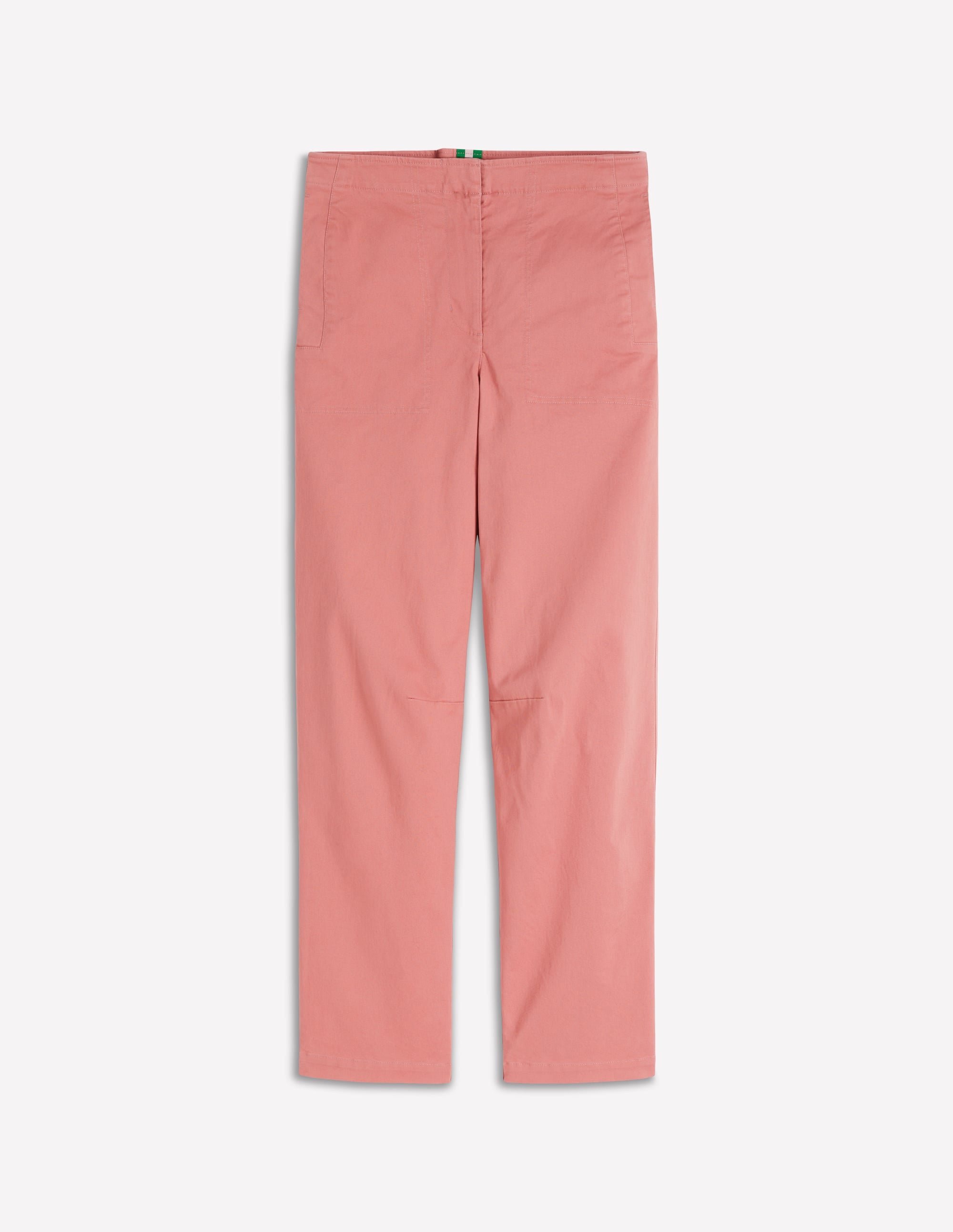 Barrel Leg Chino Pants-Vintage Rose