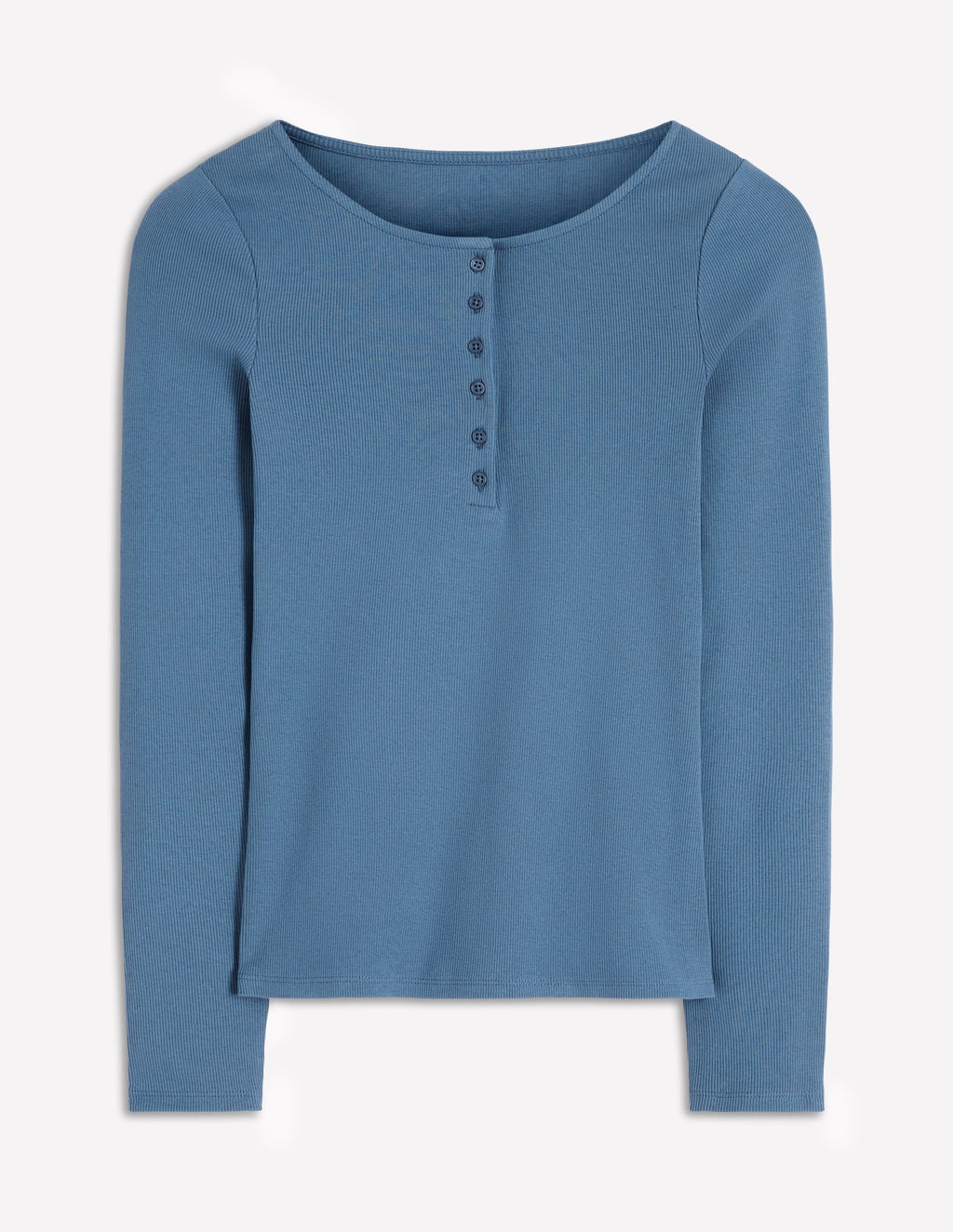Rib Henley-Sailor Blue