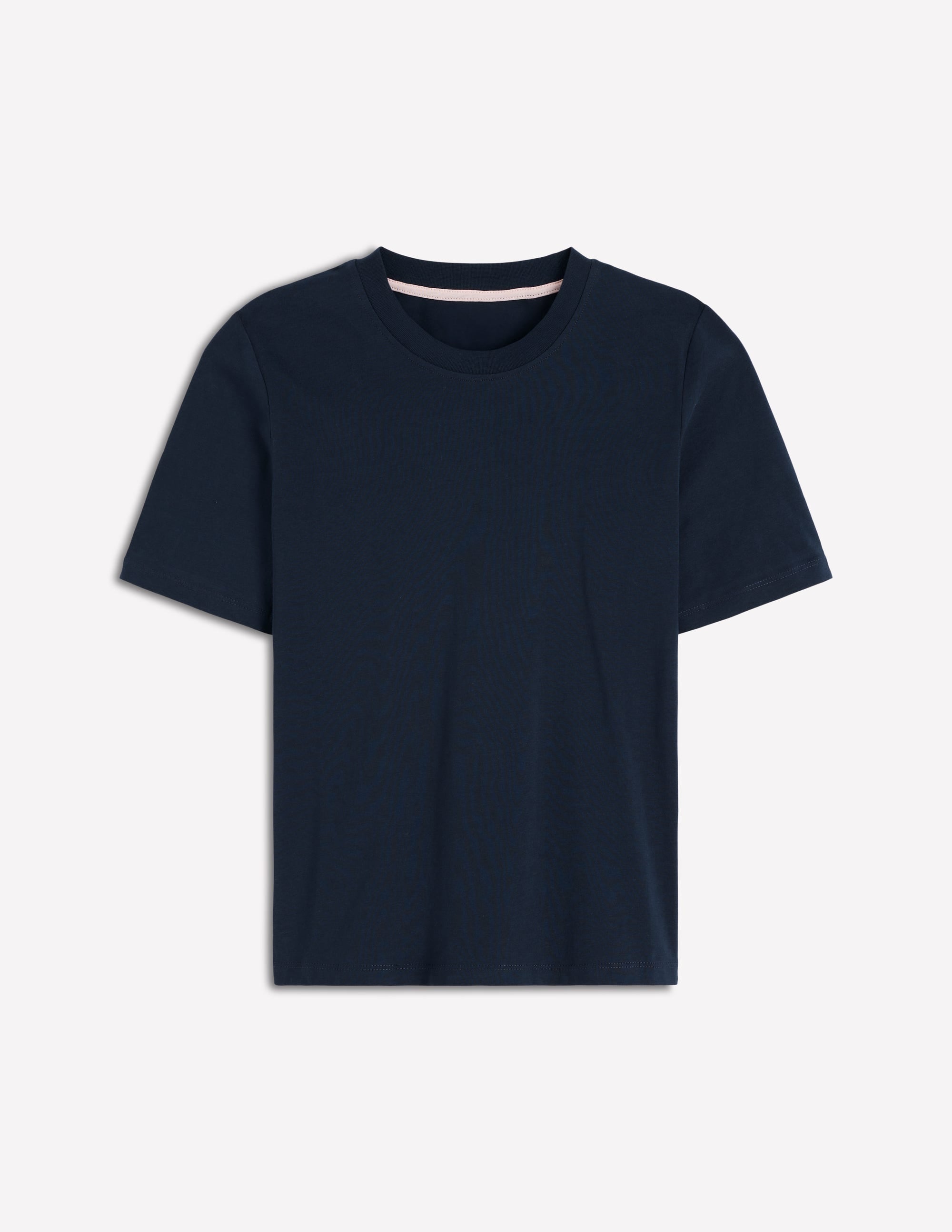 Cotton Crew Neck T-shirt-Navy