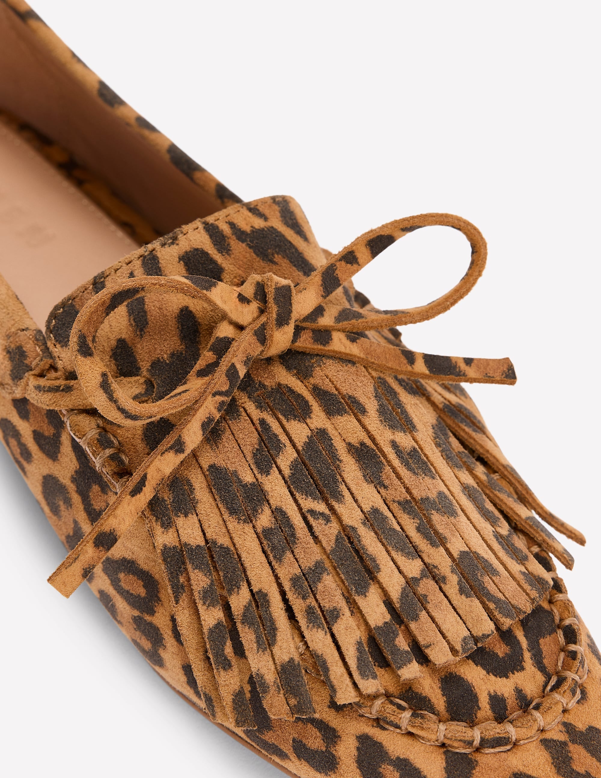 Soft Tassel Deck Shoes-Leopard