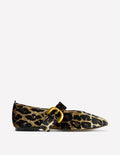 Kylie Flat Buckle Mary Janes-Leopard