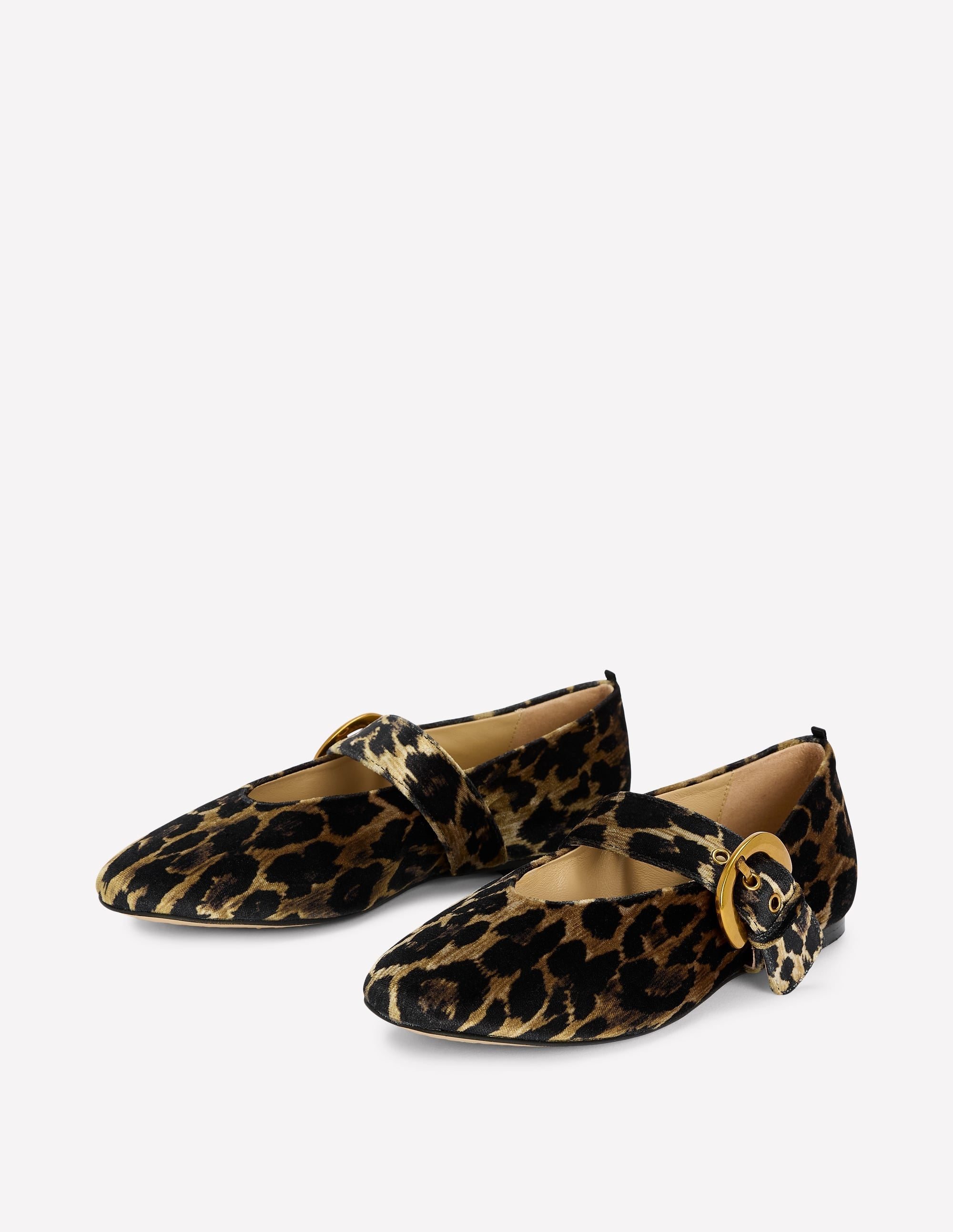 Kylie Flat Buckle Mary Janes-Leopard