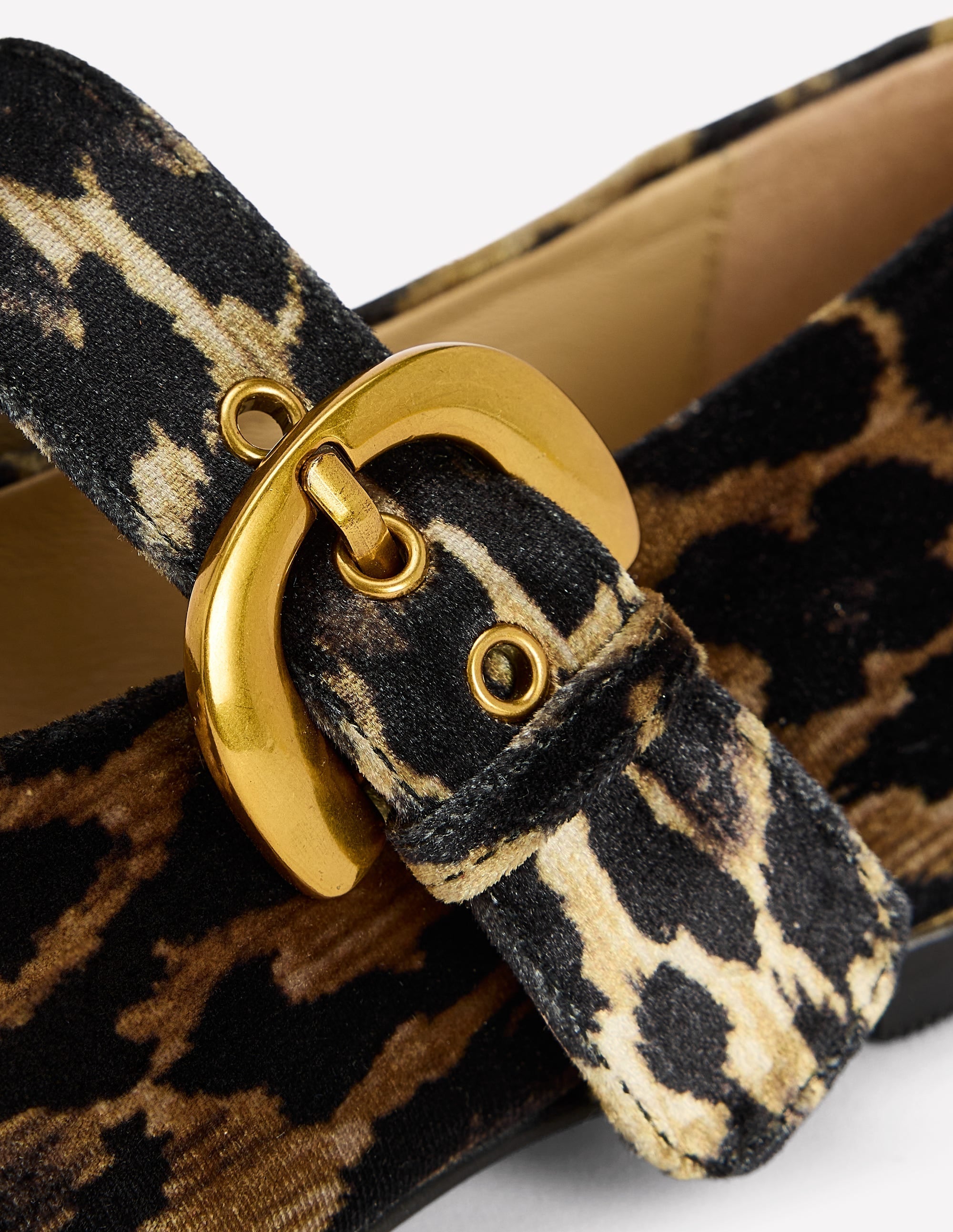 Kylie Flat Buckle Mary Janes-Leopard