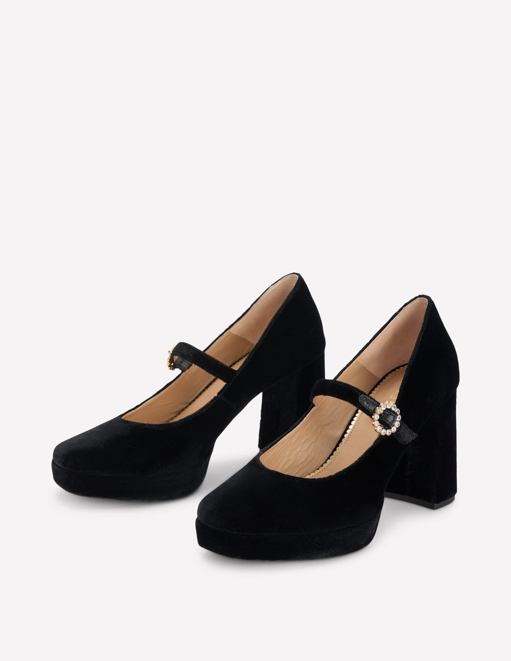 Platform Mary Janes-Black
