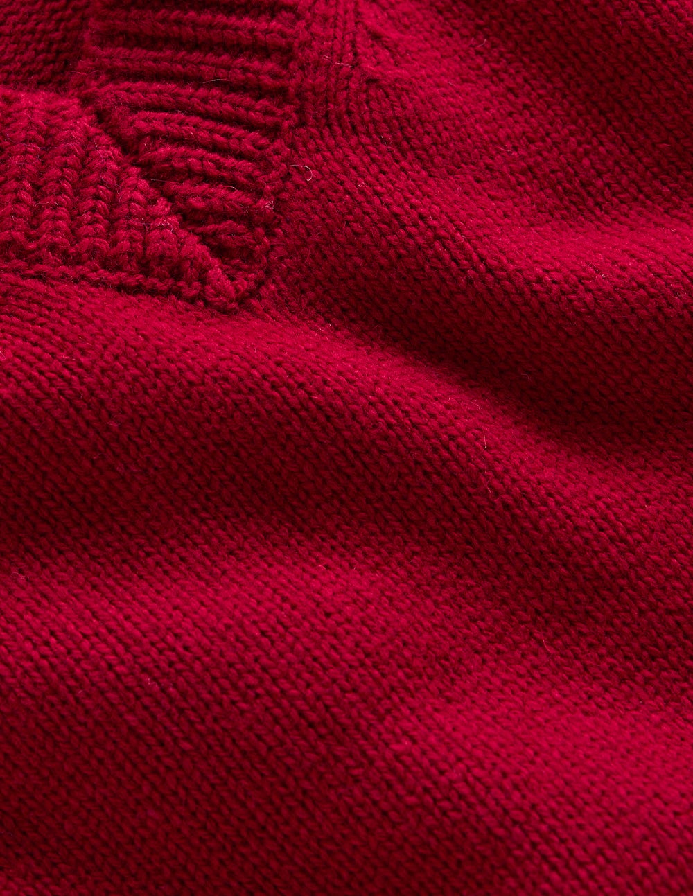 Marion Merino V-Neck Vest-Crimson Red