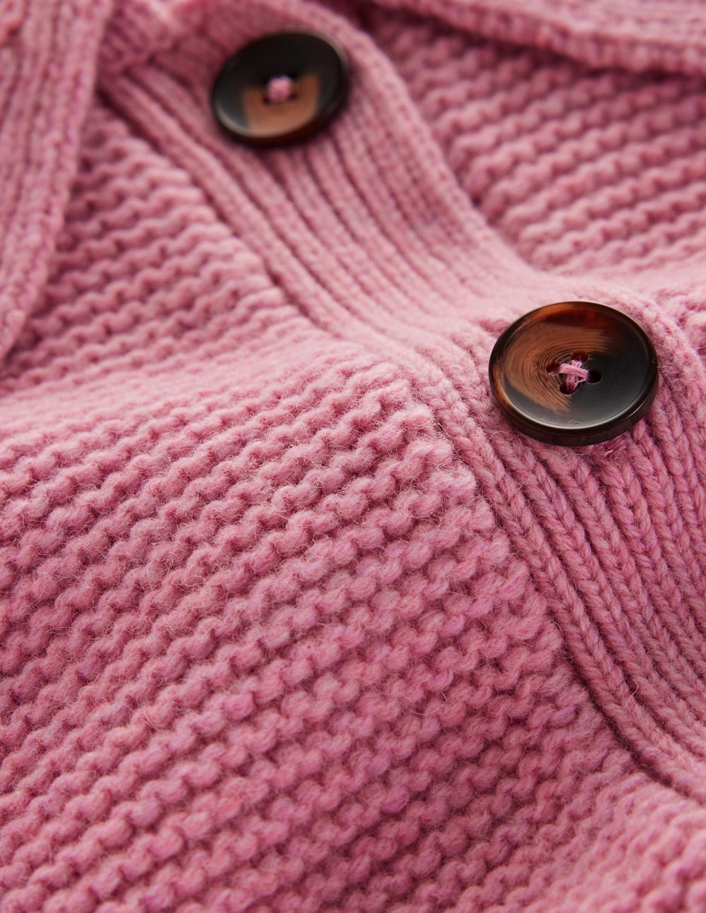 Chunky Collar Knitted Jacket-Blush Pink