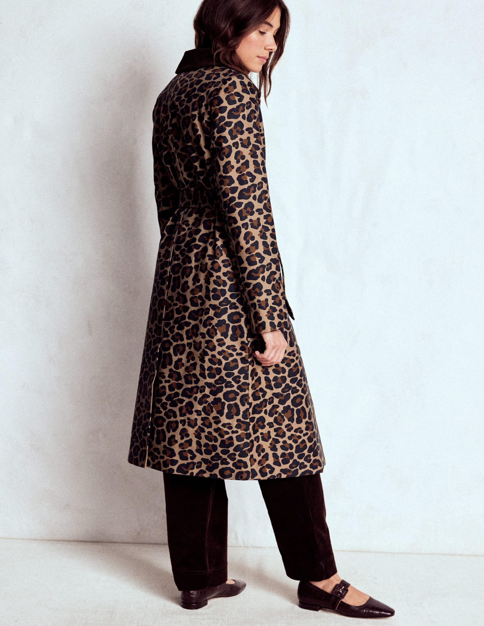 Lancaster Belted Mac-Leopard