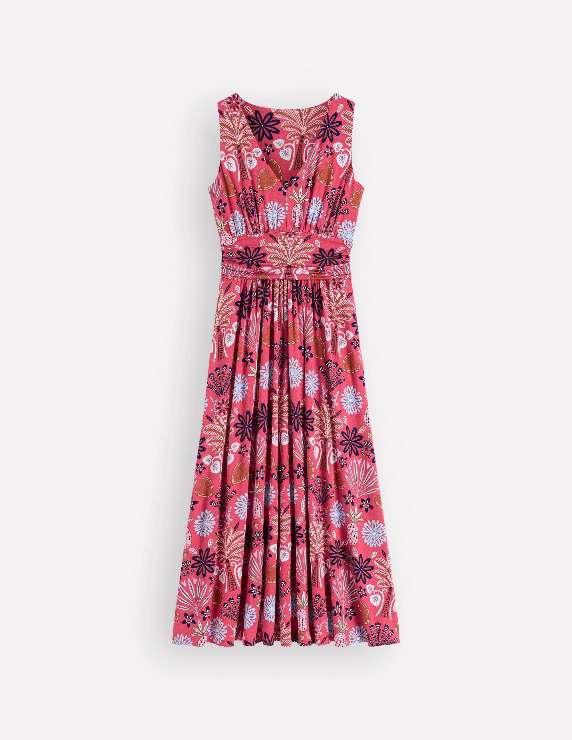Elodie Jersey Maxi Dress-Cherry Blush, Tropical Forest