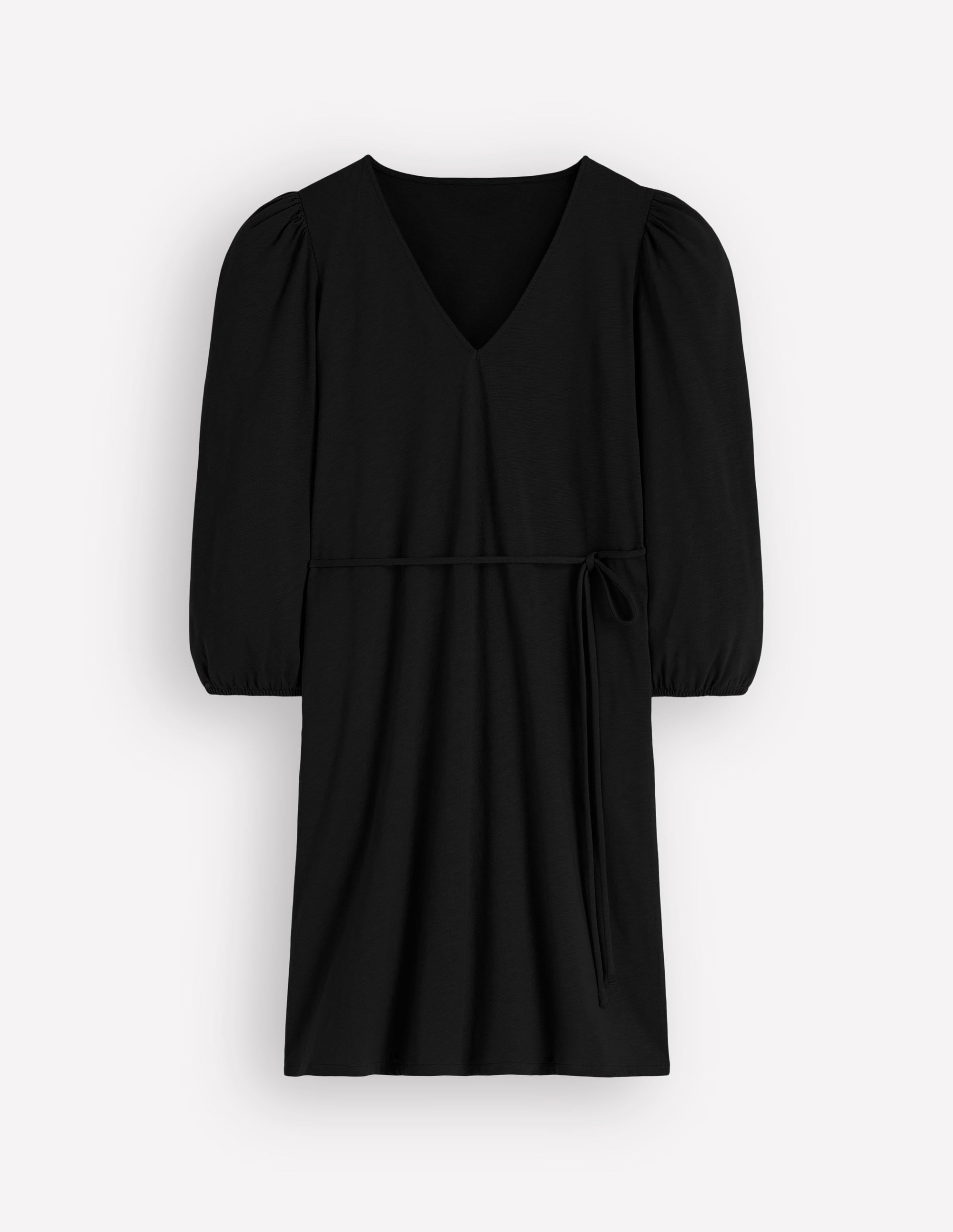 Cary V-Neck Short Dress-Black