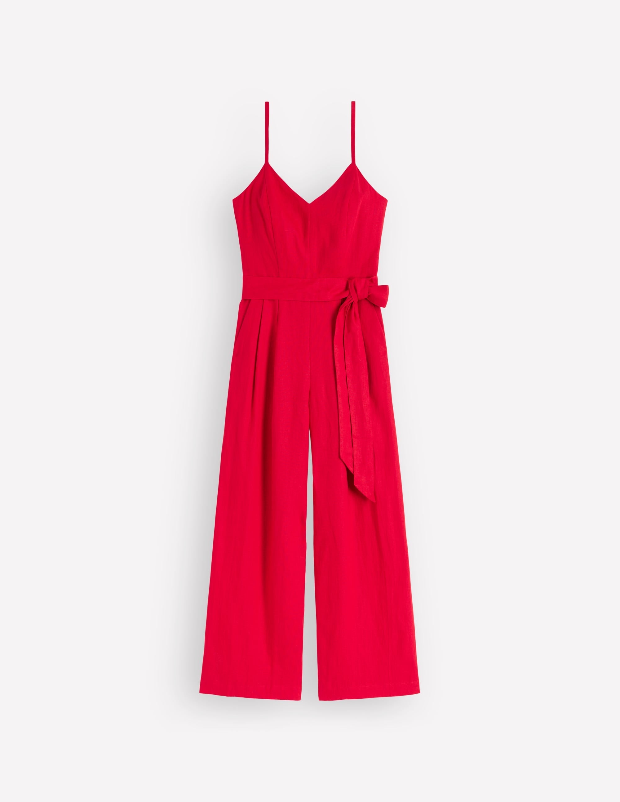 Strappy Linen Jumpsuit-Salsa