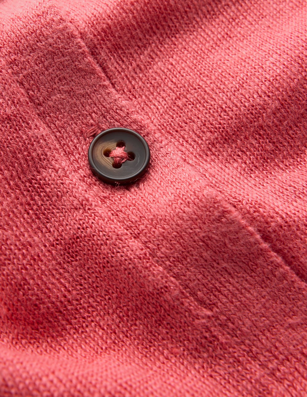 Agnes Collar Linen Cardigan-Coral