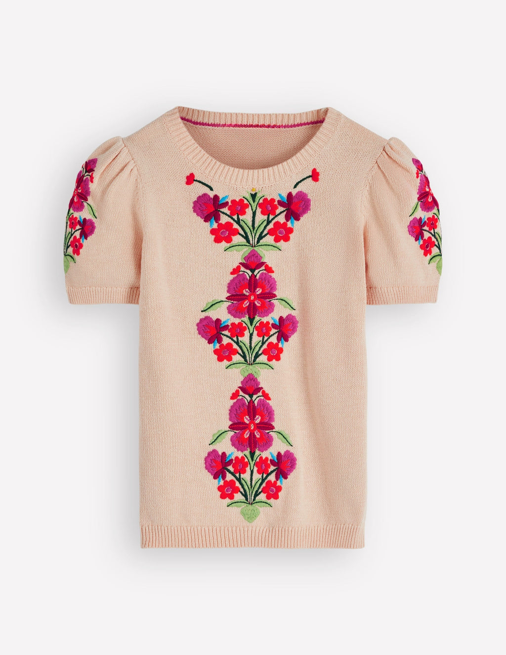 Monica Knitted T-Shirt-Ivory