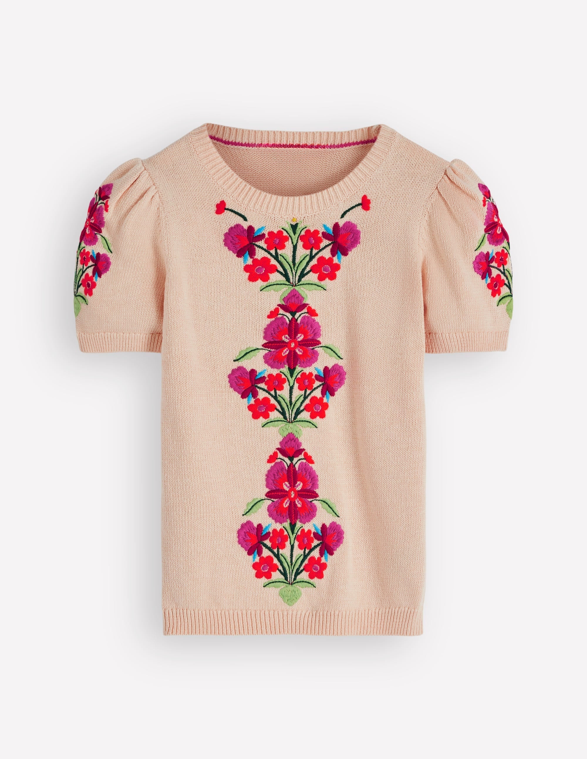 Monica Knitted T-Shirt-Ivory
