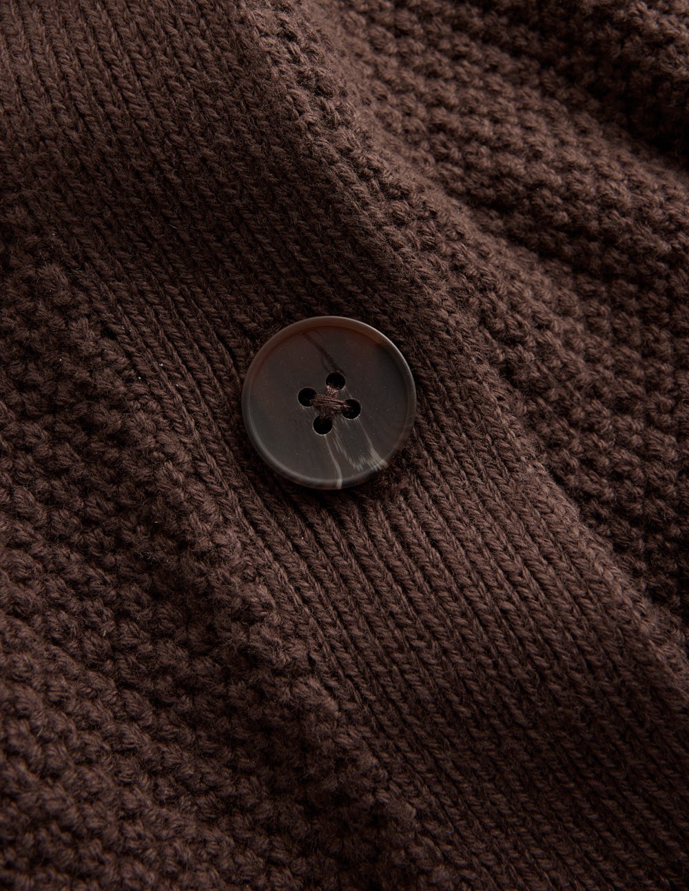 Hayley Cotton V-neck Cardigan-Espresso