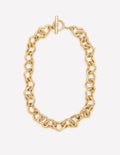 Chunky Heart Chain Necklace-Gold Colour