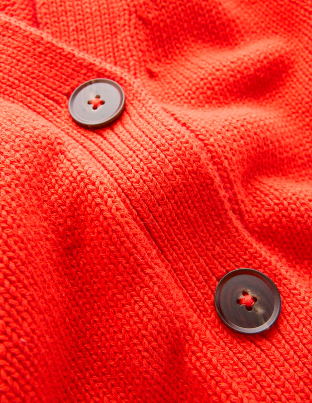 Lucy Relaxed Cotton Cardigan-Bright Orange