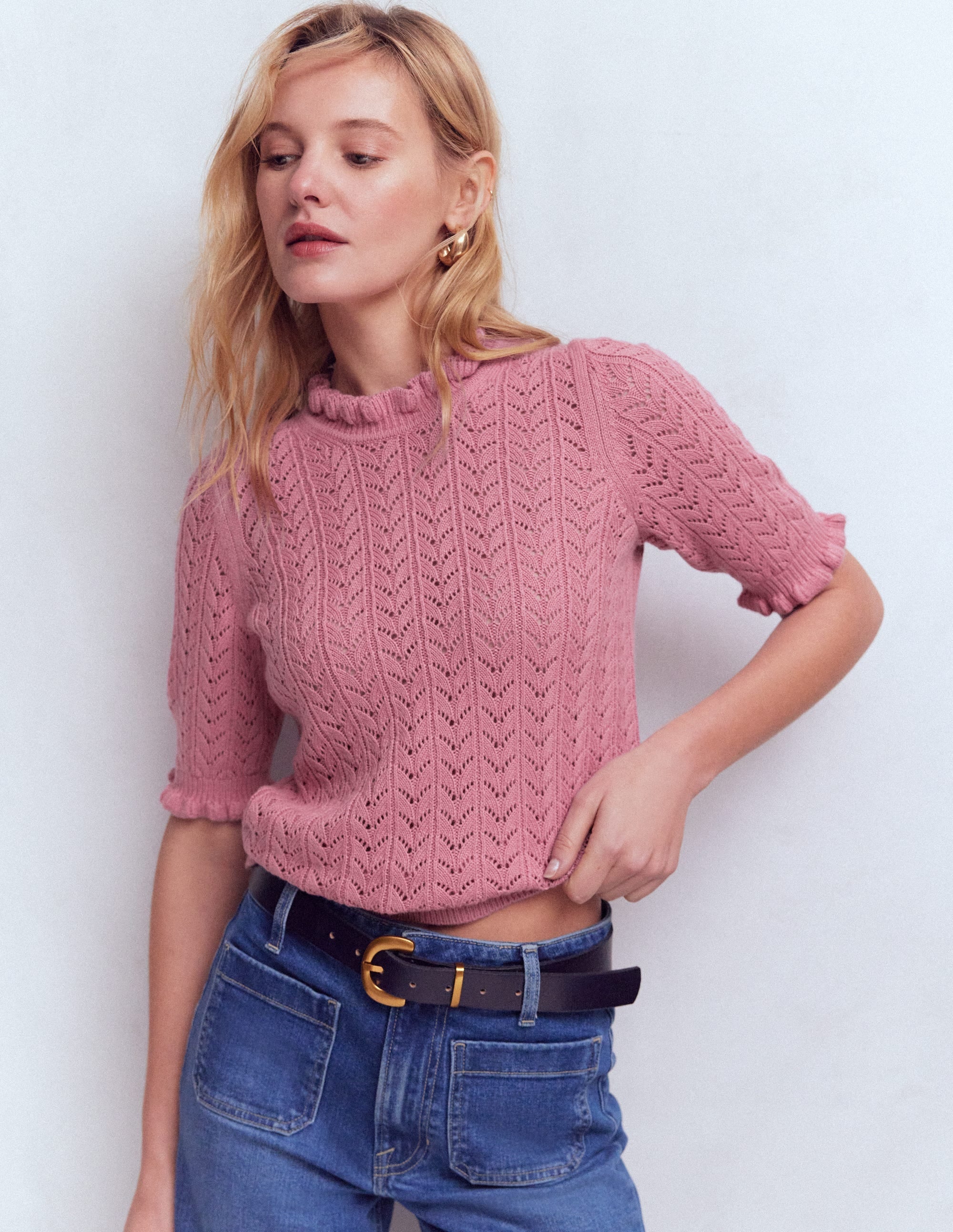 Eloise Frill T-Shirt-Spring Blossom Pink