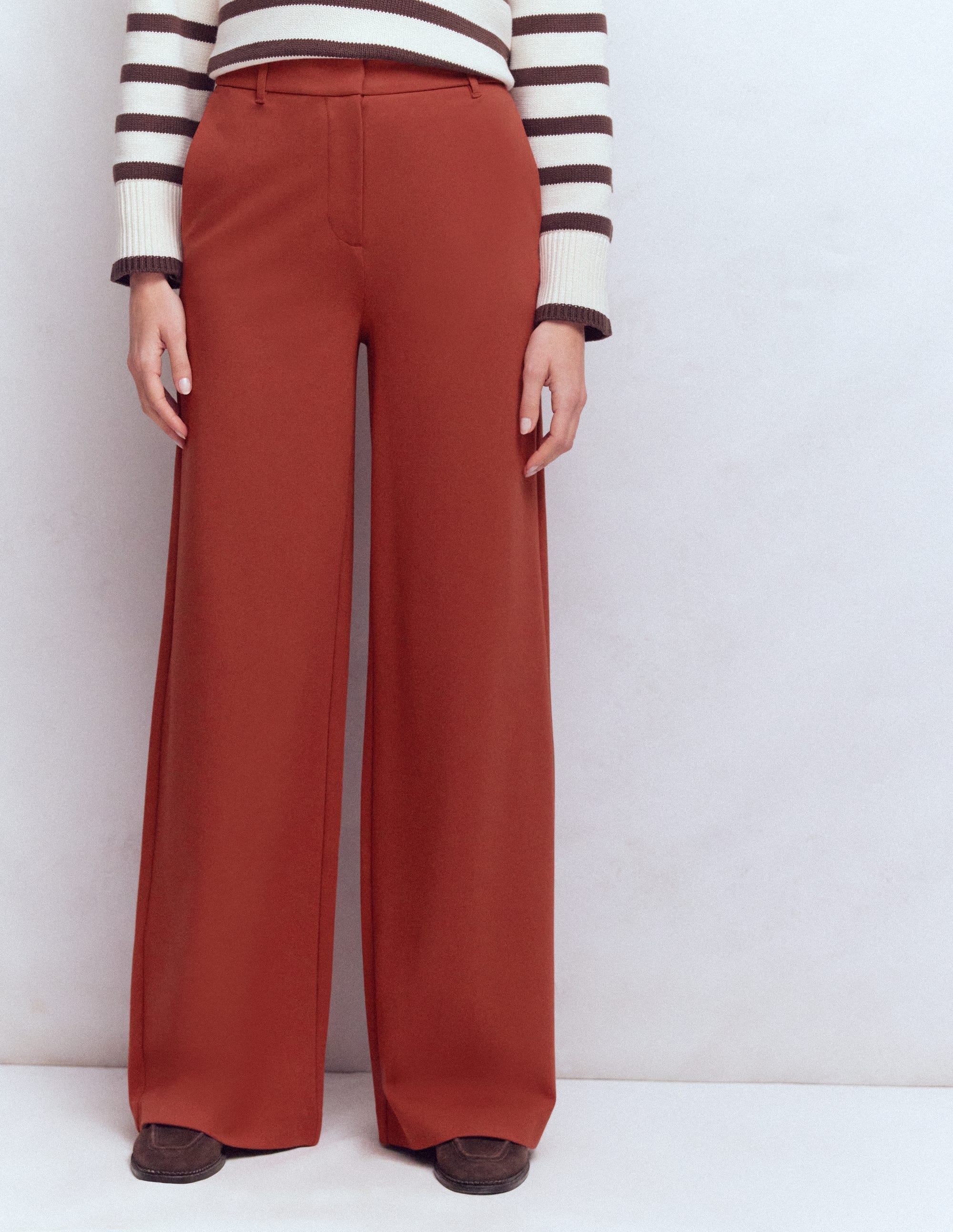 Belgravia Ponte Pants-Burnt Orange