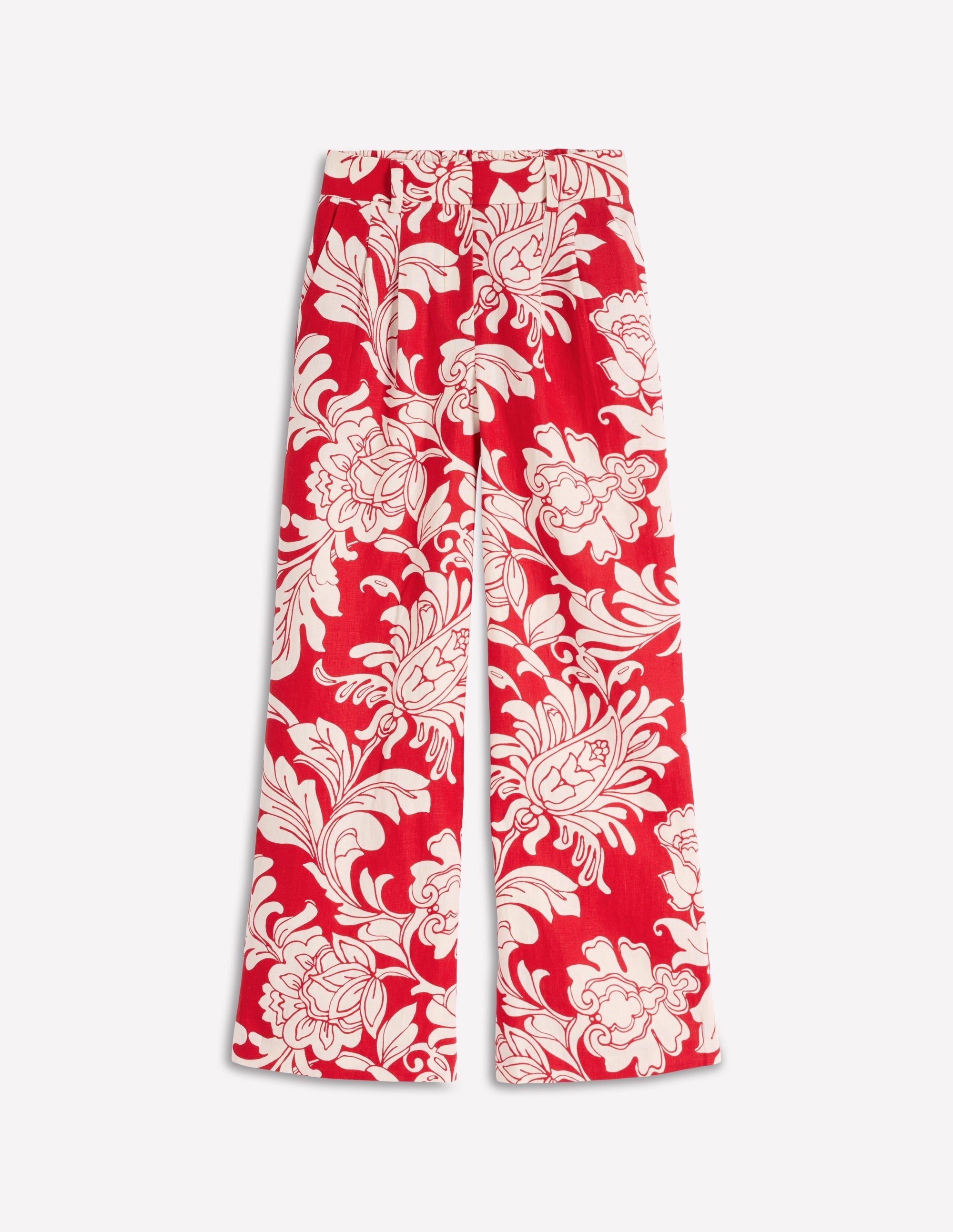Kensington Linen Pants-Botanical Flourish