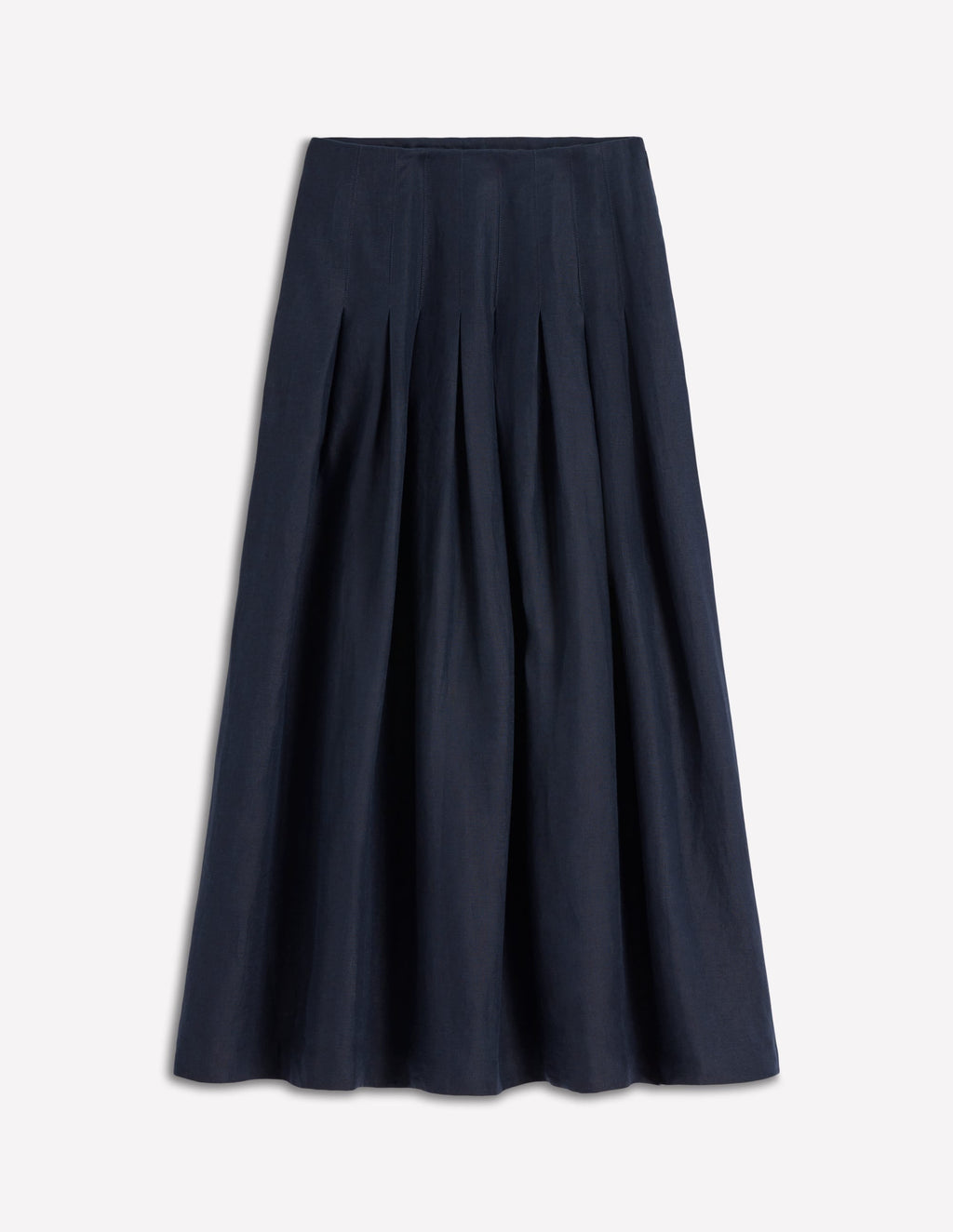 Valentina Linen Skirt-Navy