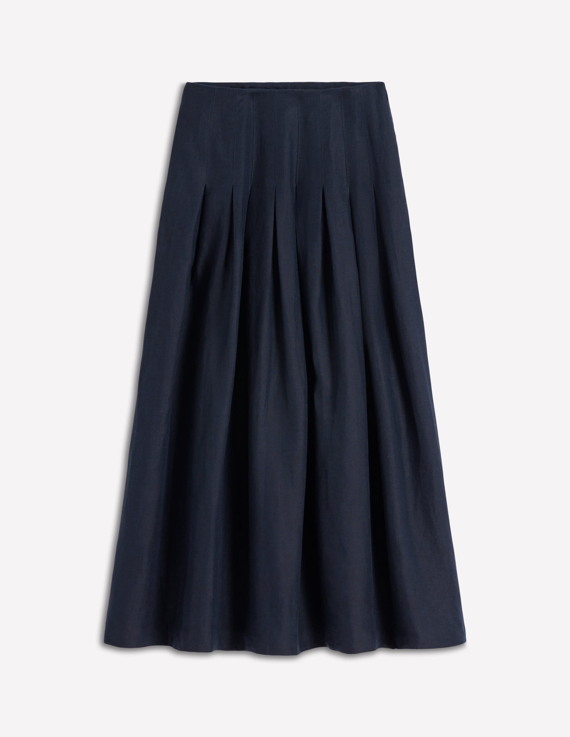Valentina Linen Skirt-Navy