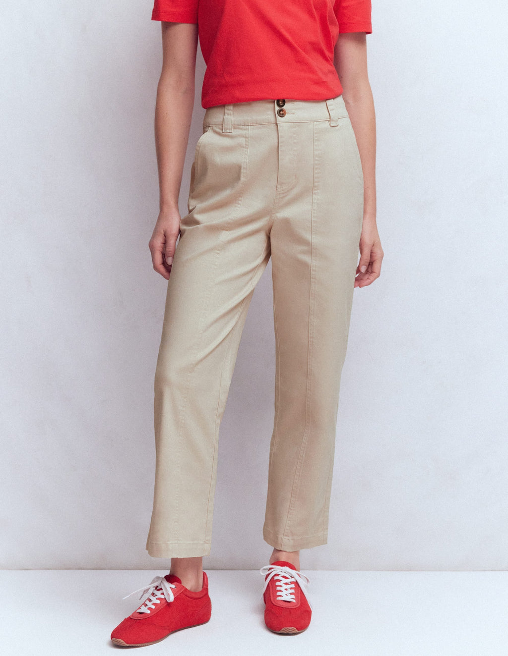 Straight Leg Chino Pants-Almond Milk