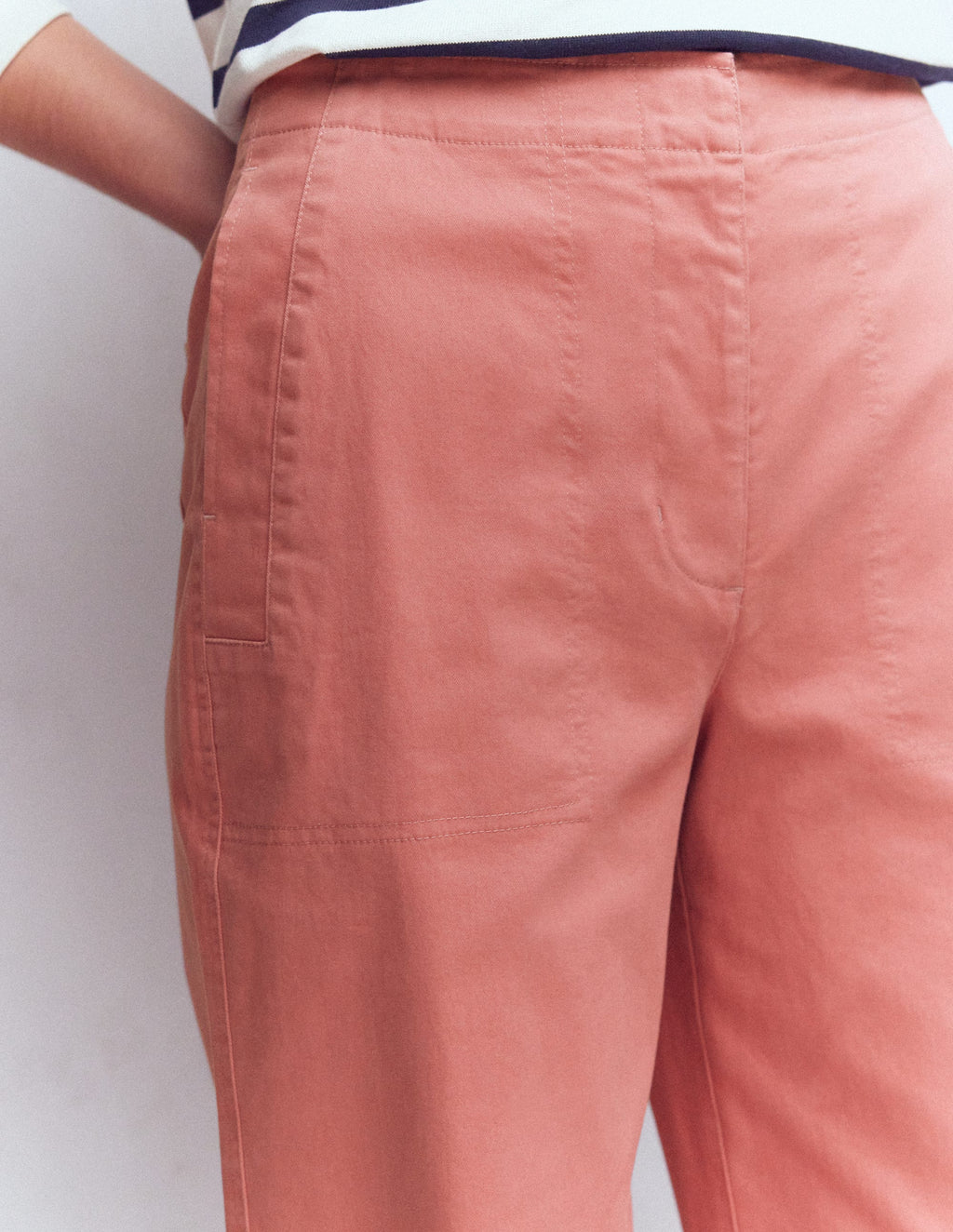 Barrel Leg Chino Pants-Vintage Rose