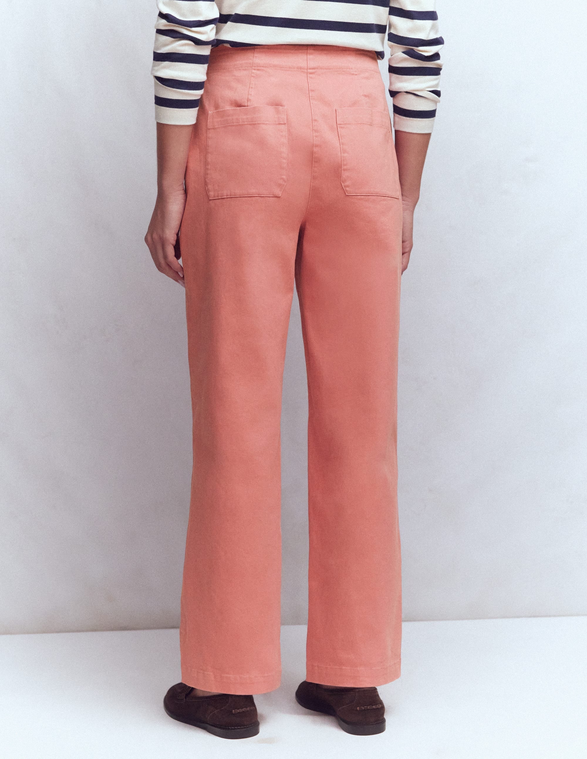 Barrel Leg Chino Pants-Vintage Rose