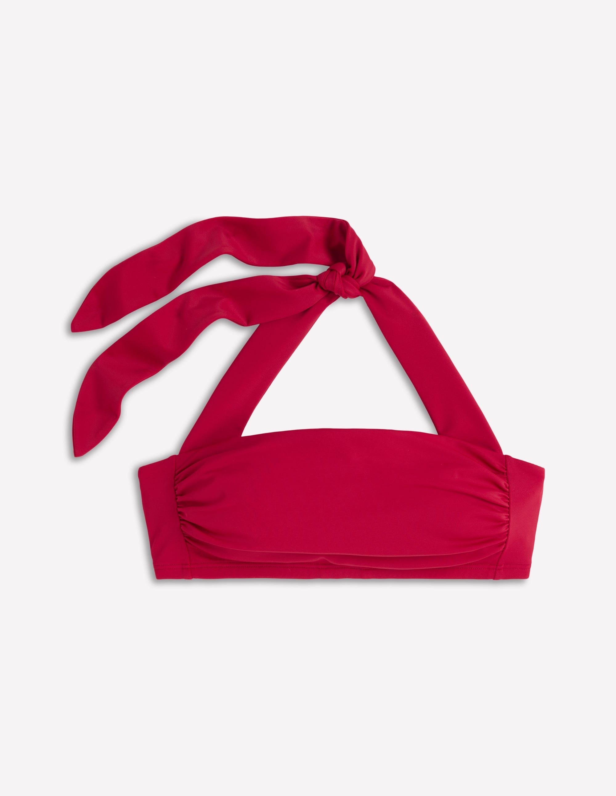 Kythira Ruched Bikini Top-Merida Red