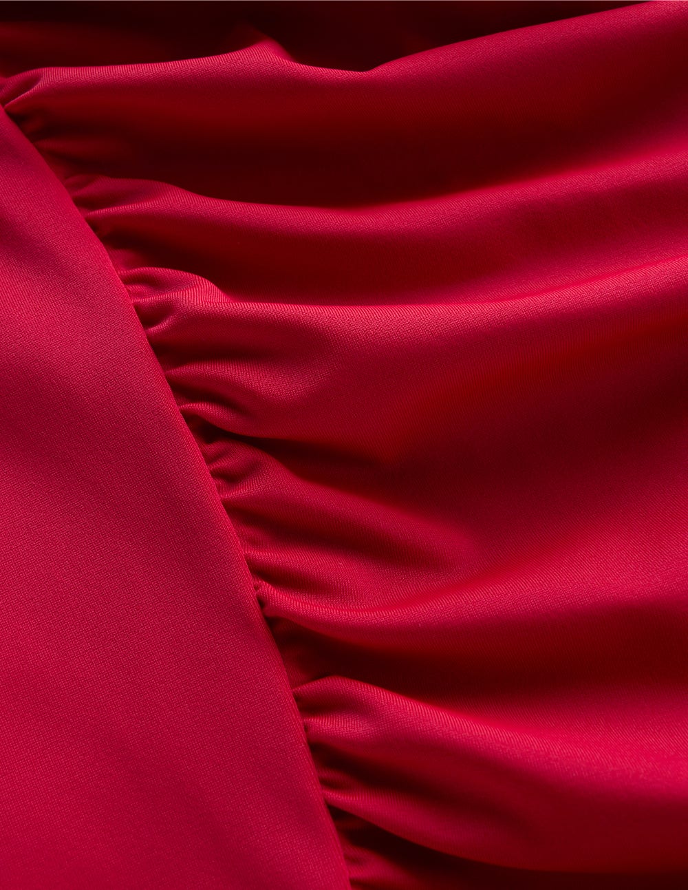 Kythira Ruched Tankini Top-Merida Red