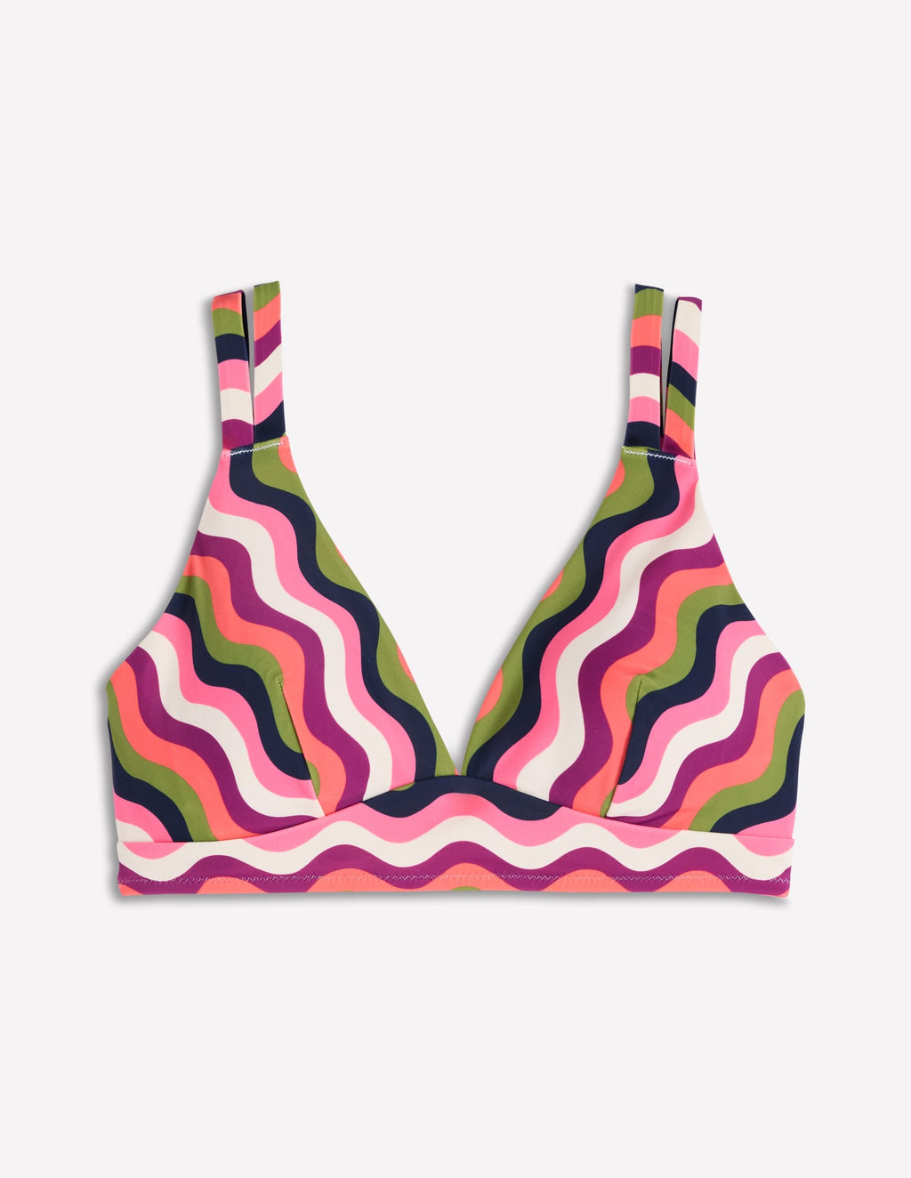 Arles Bikini Top-Multi, Wavy Stripe
