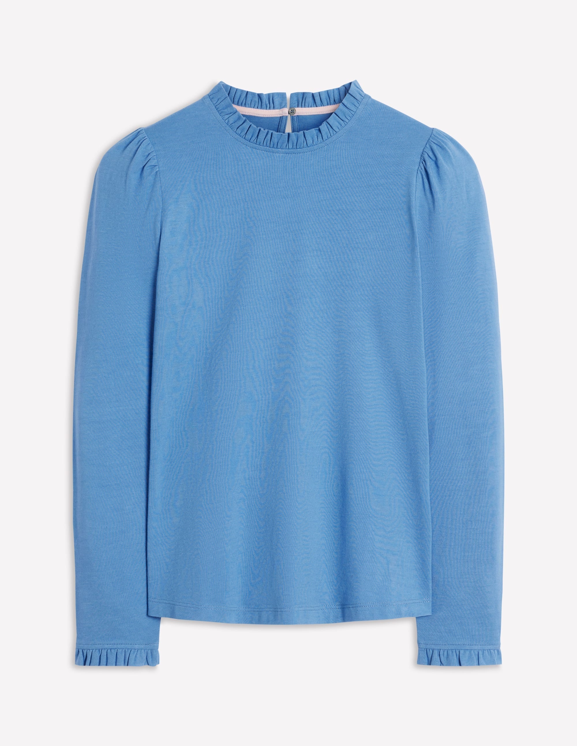 Supersoft Frill Detail Top-Captains Blue